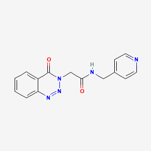 molecular formula C15H13N5O2 B4785822 2-[4-oxo-1,2,3-benzotriazin-3(4H)-yl]-N~1~-(4-pyridylmethyl)acetamide 