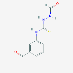 molecular formula C10H11N3O2S B4785835 N-(3-acetylphenyl)-2-formylhydrazinecarbothioamide 