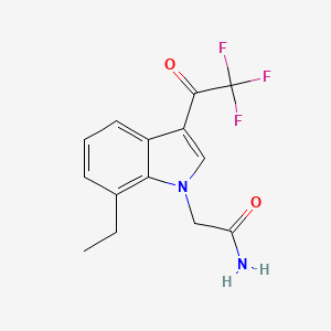 2-[7-ethyl-3-(trifluoroacetyl)-1H-indol-1-yl]acetamide