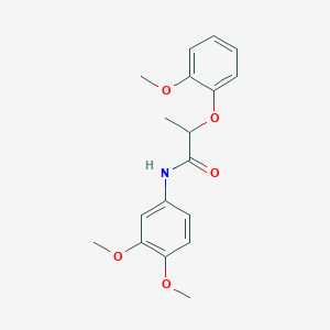 molecular formula C18H21NO5 B4785875 N-(3,4-dimethoxyphenyl)-2-(2-methoxyphenoxy)propanamide 