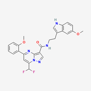 molecular formula C26H23F2N5O3 B4785885 7-(difluoromethyl)-N-[2-(5-methoxy-1H-indol-3-yl)ethyl]-5-(2-methoxyphenyl)pyrazolo[1,5-a]pyrimidine-3-carboxamide 