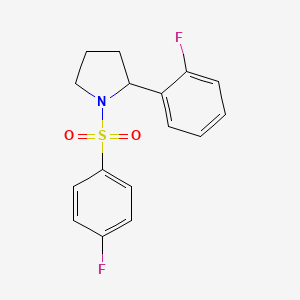 2-(2-fluorophenyl)-1-[(4-fluorophenyl)sulfonyl]pyrrolidine