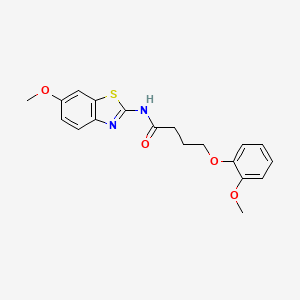 N-(6-methoxy-1,3-benzothiazol-2-yl)-4-(2-methoxyphenoxy)butanamide