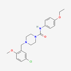 4-[(5-chloro-2-methoxyphenyl)methyl]-N-(4-ethoxyphenyl)piperazine-1-carboxamide