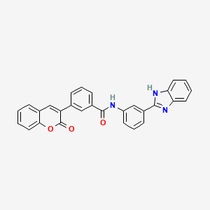 N-[3-(1H-benzimidazol-2-yl)phenyl]-3-(2-oxo-2H-chromen-3-yl)benzamide