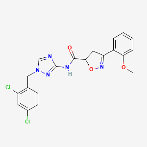 N-[1-(2,4-dichlorobenzyl)-1H-1,2,4-triazol-3-yl]-3-(2-methoxyphenyl)-4,5-dihydro-5-isoxazolecarboxamide