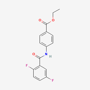 molecular formula C16H13F2NO3 B4785937 ethyl 4-[(2,5-difluorobenzoyl)amino]benzoate 