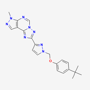 2-{1-[(4-tert-butylphenoxy)methyl]-1H-pyrazol-3-yl}-7-methyl-7H-pyrazolo[4,3-e][1,2,4]triazolo[1,5-c]pyrimidine