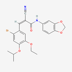 N-1,3-benzodioxol-5-yl-3-(2-bromo-5-ethoxy-4-isopropoxyphenyl)-2-cyanoacrylamide