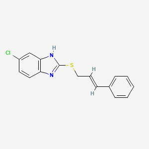 5-chloro-2-[(3-phenyl-2-propen-1-yl)thio]-1H-benzimidazole