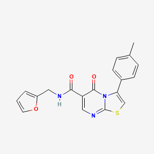 N-(2-furylmethyl)-3-(4-methylphenyl)-5-oxo-5H-[1,3]thiazolo[3,2-a]pyrimidine-6-carboxamide