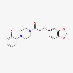 1-[3-(1,3-benzodioxol-5-yl)propanoyl]-4-(2-fluorophenyl)piperazine