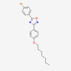 5-(4-bromophenyl)-3-[4-(heptyloxy)phenyl]-1,2,4-oxadiazole