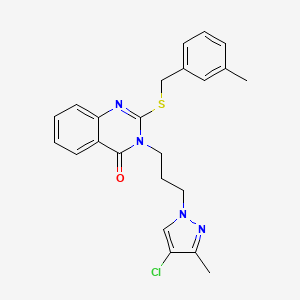 3-[3-(4-chloro-3-methyl-1H-pyrazol-1-yl)propyl]-2-[(3-methylbenzyl)thio]-4(3H)-quinazolinone