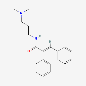 molecular formula C20H24N2O B4786022 N-[3-(dimethylamino)propyl]-2,3-diphenylacrylamide 