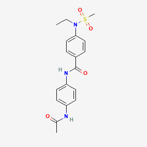 molecular formula C18H21N3O4S B4786065 N-[4-(acetylamino)phenyl]-4-[ethyl(methylsulfonyl)amino]benzamide 