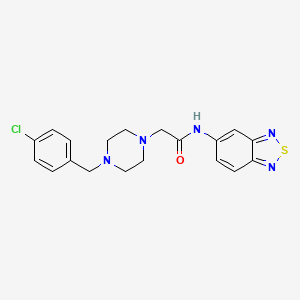 N-2,1,3-benzothiadiazol-5-yl-2-[4-(4-chlorobenzyl)-1-piperazinyl]acetamide