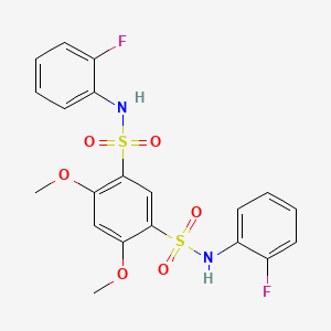 N,N'-bis(2-fluorophenyl)-4,6-dimethoxy-1,3-benzenedisulfonamide