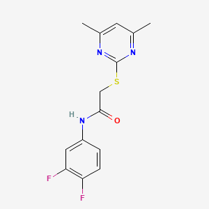 N-(3,4-difluorophenyl)-2-[(4,6-dimethyl-2-pyrimidinyl)thio]acetamide