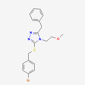 3-benzyl-5-[(4-bromobenzyl)thio]-4-(2-methoxyethyl)-4H-1,2,4-triazole