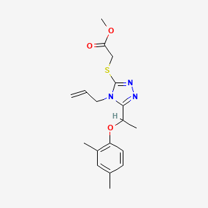 methyl ({4-allyl-5-[1-(2,4-dimethylphenoxy)ethyl]-4H-1,2,4-triazol-3-yl}thio)acetate