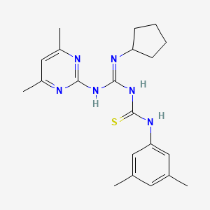 N-{(cyclopentylamino)[(4,6-dimethyl-2-pyrimidinyl)amino]methylene}-N'-(3,5-dimethylphenyl)thiourea