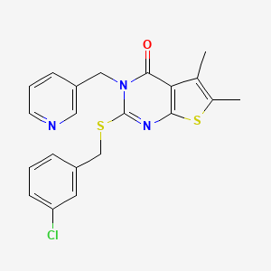 2-[(3-chlorobenzyl)thio]-5,6-dimethyl-3-(3-pyridinylmethyl)thieno[2,3-d]pyrimidin-4(3H)-one