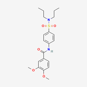 N-[4-(dipropylsulfamoyl)phenyl]-3,4-dimethoxybenzamide