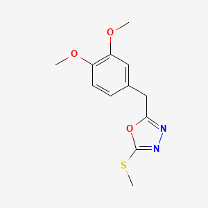 2-(3,4-dimethoxybenzyl)-5-(methylthio)-1,3,4-oxadiazole