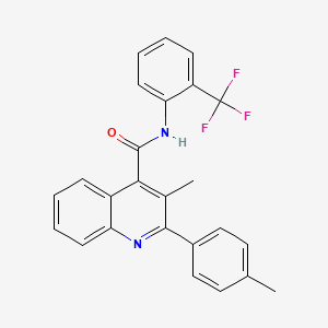 3-methyl-2-(4-methylphenyl)-N-[2-(trifluoromethyl)phenyl]-4-quinolinecarboxamide