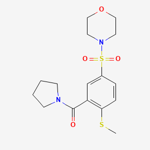 4-{[4-(methylthio)-3-(1-pyrrolidinylcarbonyl)phenyl]sulfonyl}morpholine