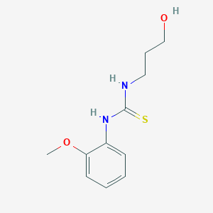 molecular formula C11H16N2O2S B4786233 1-(3-Hydroxypropyl)-3-(2-methoxyphenyl)thiourea 