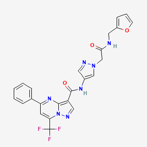 N-[1-[2-(furan-2-ylmethylamino)-2-oxoethyl]pyrazol-4-yl]-5-phenyl-7-(trifluoromethyl)pyrazolo[1,5-a]pyrimidine-3-carboxamide