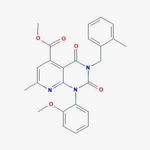 METHYL 1-(2-METHOXYPHENYL)-7-METHYL-3-[(2-METHYLPHENYL)METHYL]-2,4-DIOXO-1H,2H,3H,4H-PYRIDO[2,3-D]PYRIMIDINE-5-CARBOXYLATE