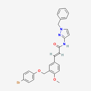 N-(1-benzyl-1H-pyrazol-3-yl)-3-{3-[(4-bromophenoxy)methyl]-4-methoxyphenyl}acrylamide