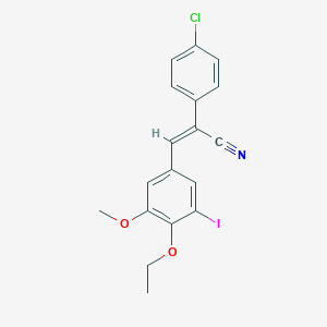 2-(4-chlorophenyl)-3-(4-ethoxy-3-iodo-5-methoxyphenyl)acrylonitrile