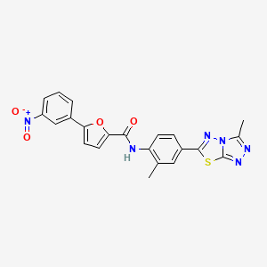 N-[2-methyl-4-(3-methyl[1,2,4]triazolo[3,4-b][1,3,4]thiadiazol-6-yl)phenyl]-5-(3-nitrophenyl)-2-furamide