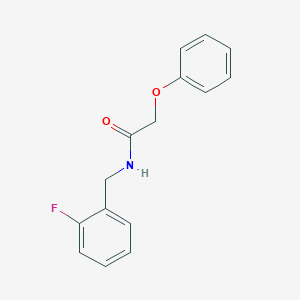 N-[(2-fluorophenyl)methyl]-2-phenoxyacetamide