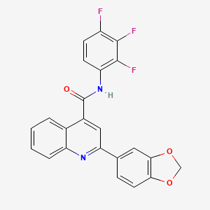 2-(1,3-benzodioxol-5-yl)-N-(2,3,4-trifluorophenyl)-4-quinolinecarboxamide