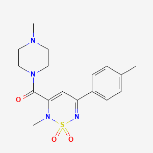 2-methyl-5-(4-methylphenyl)-3-[(4-methyl-1-piperazinyl)carbonyl]-2H-1,2,6-thiadiazine 1,1-dioxide