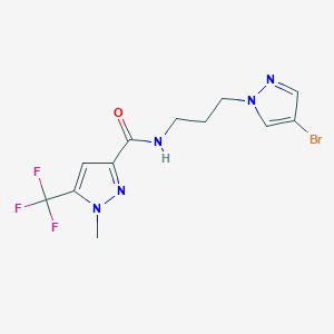 N-[3-(4-bromo-1H-pyrazol-1-yl)propyl]-1-methyl-5-(trifluoromethyl)-1H-pyrazole-3-carboxamide