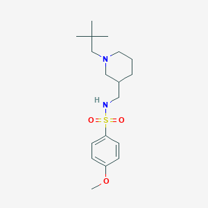 N-{[1-(2,2-dimethylpropyl)-3-piperidinyl]methyl}-4-methoxybenzenesulfonamide