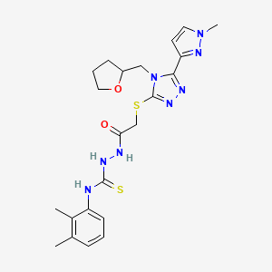 N~1~-(2,3-DIMETHYLPHENYL)-2-(2-{[5-(1-METHYL-1H-PYRAZOL-3-YL)-4-(TETRAHYDRO-2-FURANYLMETHYL)-4H-1,2,4-TRIAZOL-3-YL]SULFANYL}ACETYL)-1-HYDRAZINECARBOTHIOAMIDE