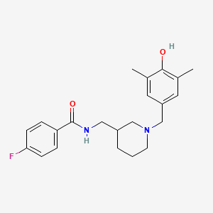 molecular formula C22H27FN2O2 B4786402 4-fluoro-N-{[1-(4-hydroxy-3,5-dimethylbenzyl)-3-piperidinyl]methyl}benzamide 