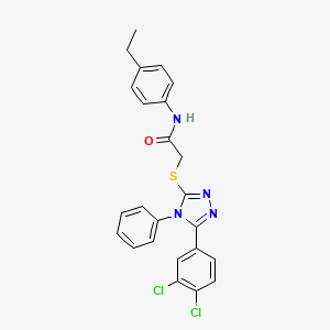 2-{[5-(3,4-dichlorophenyl)-4-phenyl-4H-1,2,4-triazol-3-yl]sulfanyl}-N-(4-ethylphenyl)acetamide