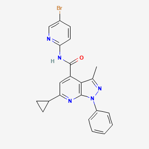 N-(5-bromo-2-pyridinyl)-6-cyclopropyl-3-methyl-1-phenyl-1H-pyrazolo[3,4-b]pyridine-4-carboxamide