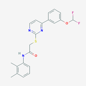 2-({4-[3-(DIFLUOROMETHOXY)PHENYL]-2-PYRIMIDINYL}SULFANYL)-N~1~-(2,3-DIMETHYLPHENYL)ACETAMIDE