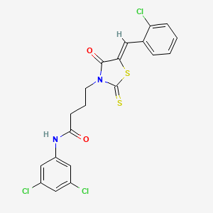 4-[5-(2-chlorobenzylidene)-4-oxo-2-thioxo-1,3-thiazolidin-3-yl]-N-(3,5-dichlorophenyl)butanamide