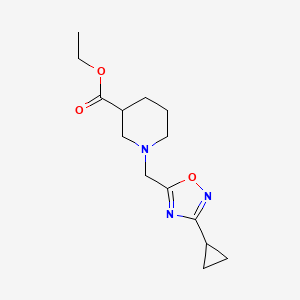 ethyl 1-[(3-cyclopropyl-1,2,4-oxadiazol-5-yl)methyl]-3-piperidinecarboxylate