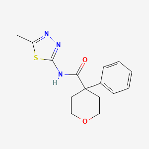 N-(5-methyl-1,3,4-thiadiazol-2-yl)-4-phenyltetrahydro-2H-pyran-4-carboxamide